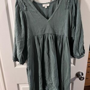 Umgee Teal V-Neck Dress